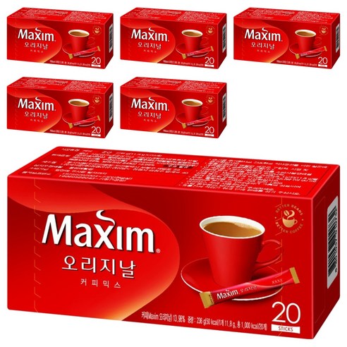 맥심 오리지날 커피믹스, 11.8g, 20개입, 6개