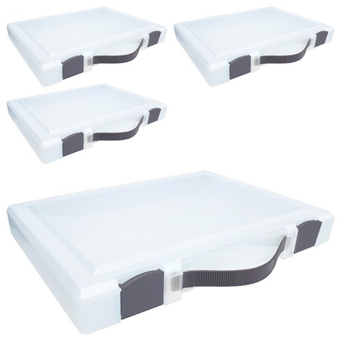 카파맥스 손잡이형 화일 케이스 45mm, 진회색, 4개