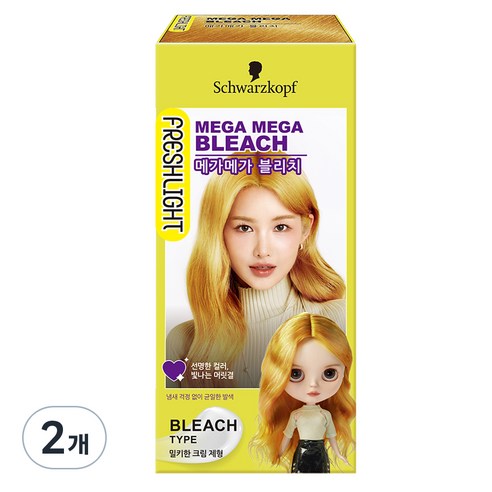 프레쉬라이트 헤어 탈색제, 2개