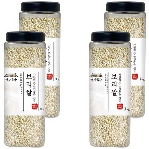 건강곡간 미국산 보리쌀, 1kg, 4개