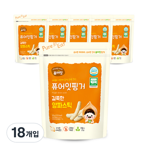 퓨어잇 핑거 길쭉한 야채스틱 30g, 양파, 18개