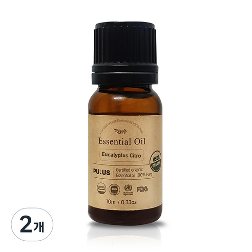 퓨어스 유기농 유칼립투스 시트로, 10ml, 2개