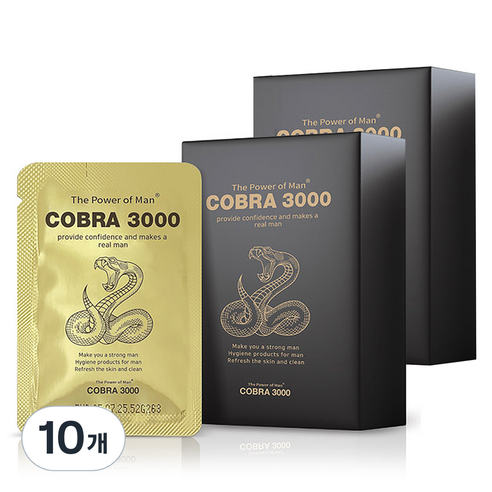 남자의 힘 코브라 3000 휴대용 수용성 마사지젤 10p, 30g, 10개