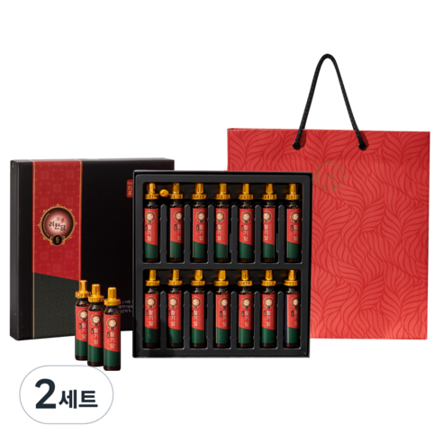 려원담 활기담 6년근 홍삼앰플 14p + 쇼핑백, 280ml, 2세트