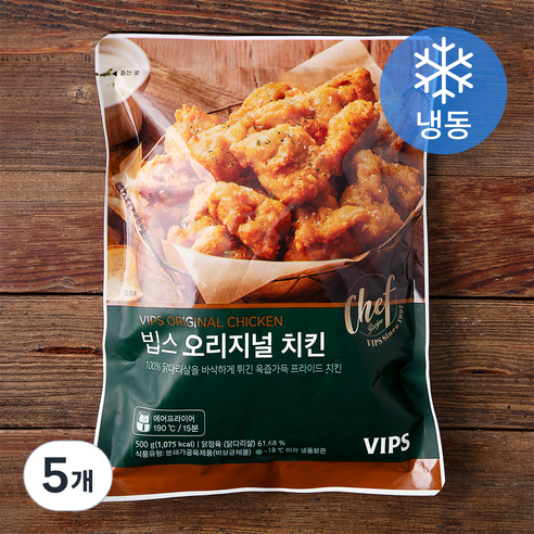 빕스 오리지널 치킨 (냉동), 500g, 5개