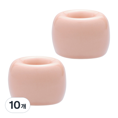 블럭마트 도자기 칫솔꽂이, 핑크, 10개