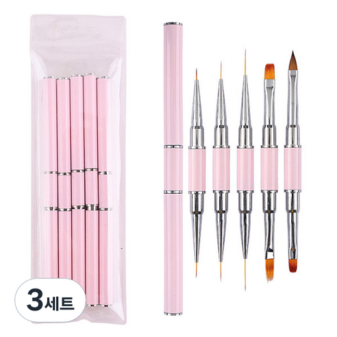 카카스 네일브러쉬 5종 세트, KN-B3055, 3세트