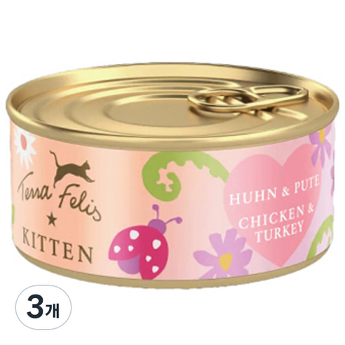 테라펠리스 고양이 키튼, 칠면조 / 치킨, 70g, 3개