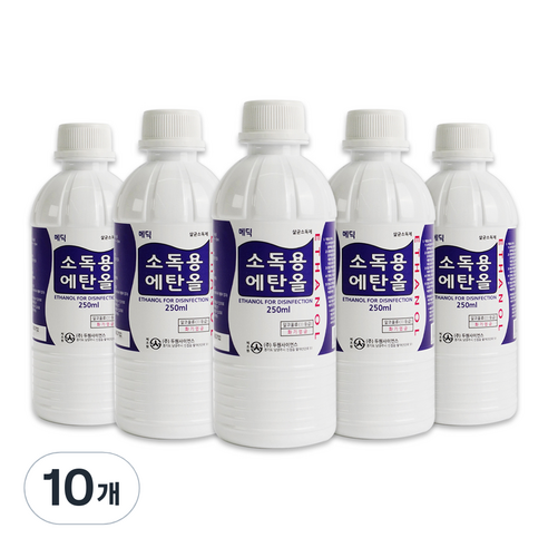 메딕 소독용 에탄올, 10개, 250ml