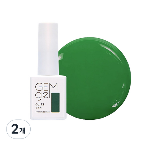 아이빛 네일아트 젬젤 컬러 젤네일 10ml, 12 딥초록, 2개