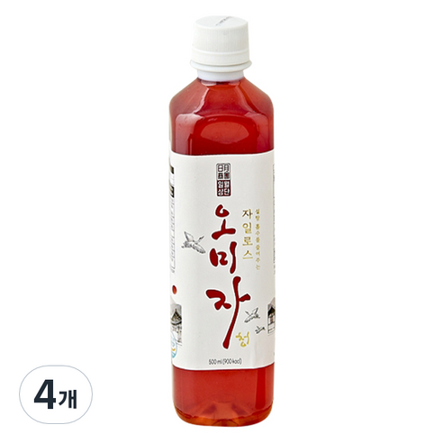 일월상단 자일로스 오미자청, 4개, 1개입, 500ml