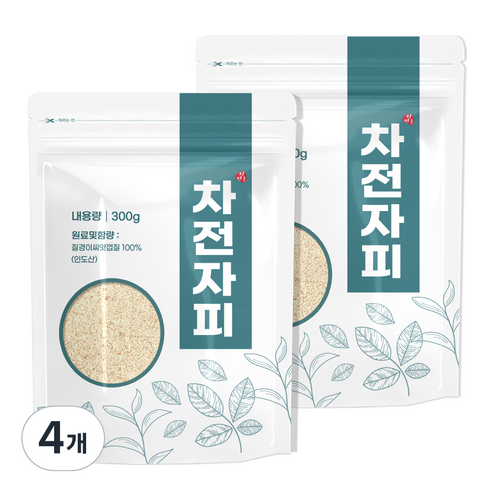 차전자피가루 거친입자, 4개, 300g