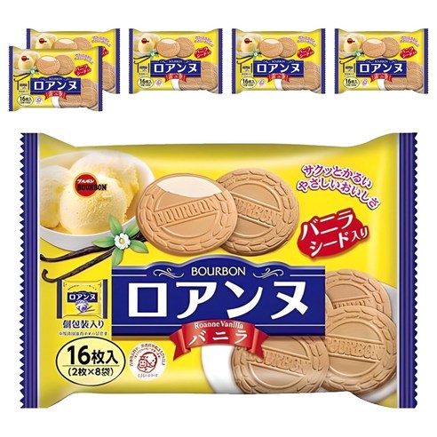 부르본 바닐라향로안느 샌드, 113g, 6개