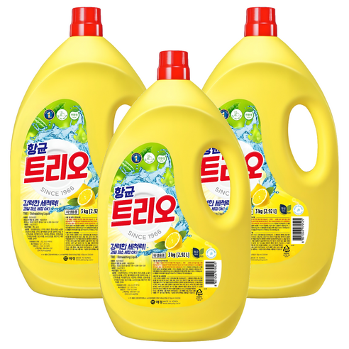 트리오 항균 주방세제, 3kg, 3개