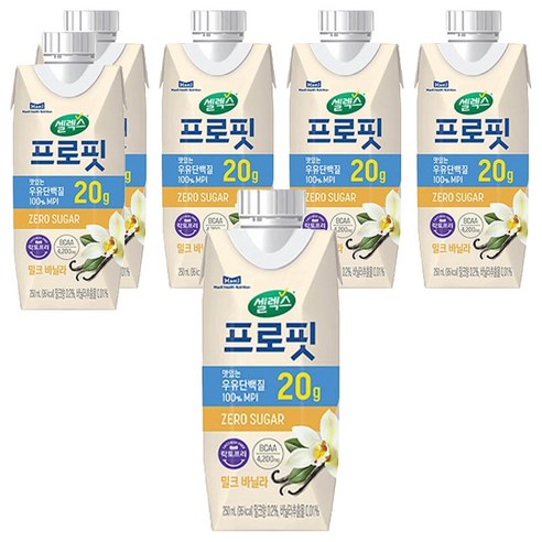 셀렉스 프로핏 우유단백질 밀크 바닐라, 250ml, 6개