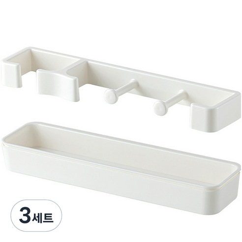 팡파티 현관 이지 우산꽂이, 3세트, 투명 + 아이보리