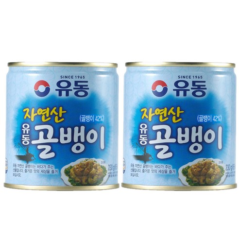 유동 자연산 골뱅이, 230g, 2개