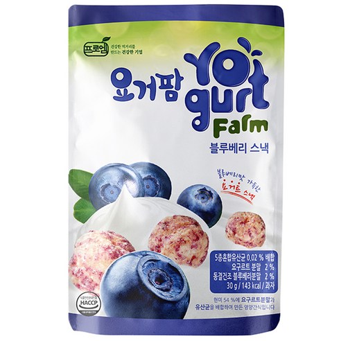 프로엠 요거팜 무농약 쌀로만든 블루베리 스낵 30g, 블루베리맛, 1개