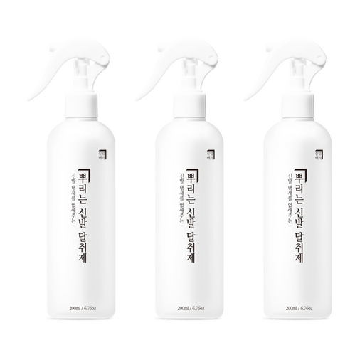살림백서 뿌리는 신발 탈취제 본품, 3개, 200ml