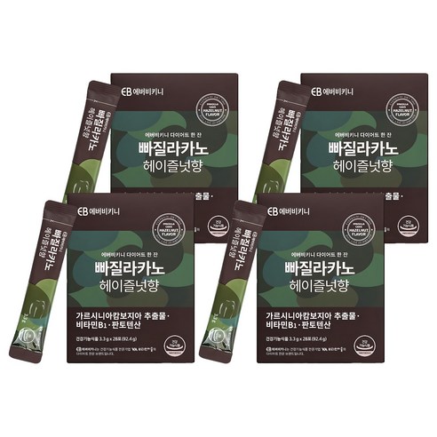 에버비키니 빠질라카노 헤이즐넛향 가르시니아 다이어트 커피, 92.4g, 4개
