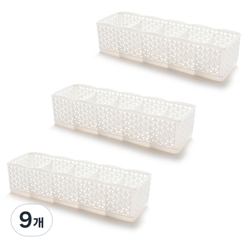 마켓감성 5칸 다용도 정리함, 화이트, 9개