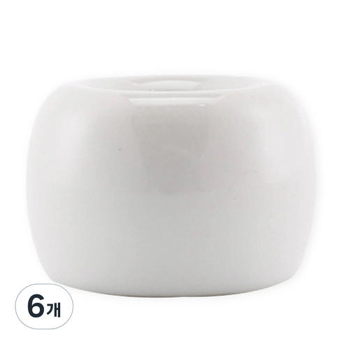 new&look 칫솔꽂이 세라믹 스탠드, 화이트, 6개