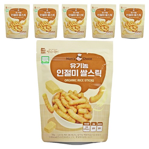맛있는풍경 유기농 쌀스틱, 인절미, 30g, 6개