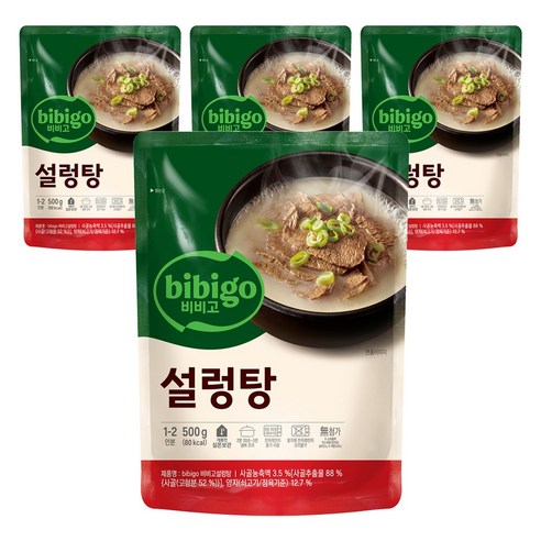 비비고 설렁탕, 500g, 4개