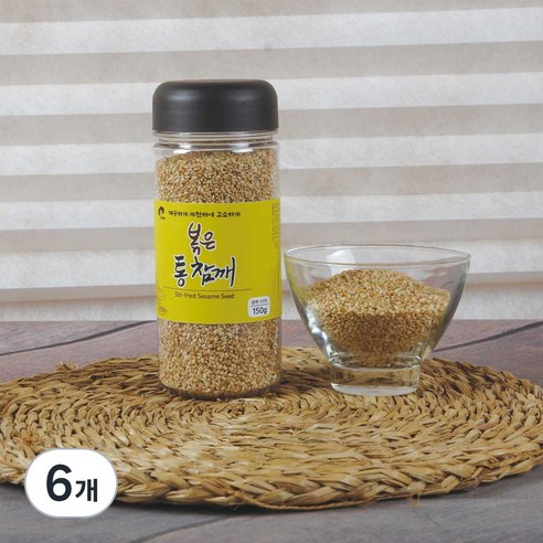 엉클탁 통에담은 볶은 통 참깨, 150g, 6개