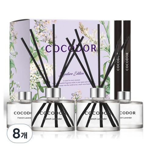 코코도르 퍼퓸 디퓨저, 리틀포레스트+프렌치라벤더, 200ml, 8개