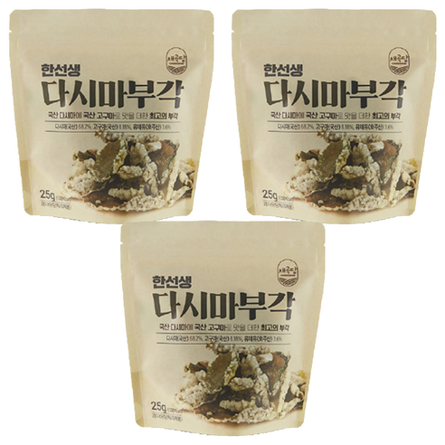 채곡당 한선생 다시마부각, 25g, 3개