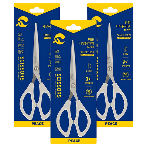 피스코리아 오피스 가위 M-512, 랜덤발송, 3개