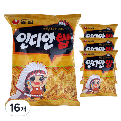 농심 인디안밥, 150g, 16개