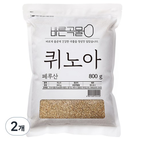 바른곡물 퀴노아, 800g, 2개