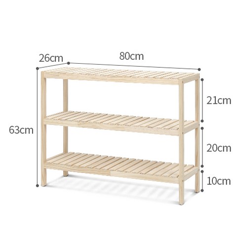 내구성 있고 다목적인 올리빙 원목 다목적 선반