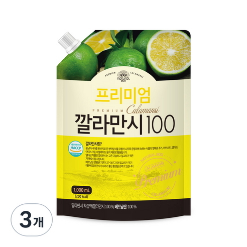 내추럴박스 프리미엄 깔라만시100 주스, 3개, 1000ml