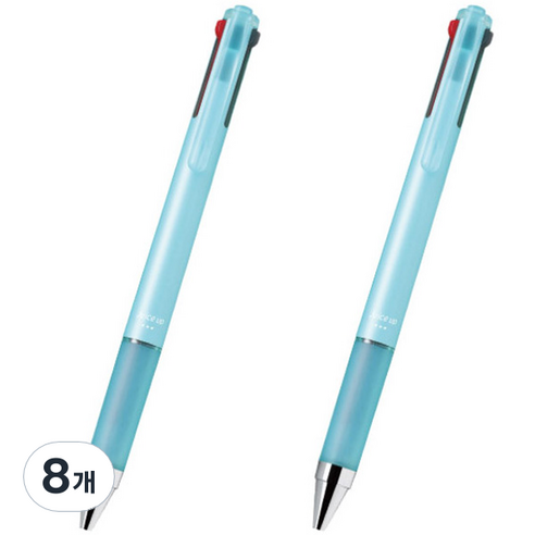 파이롯트 다기능 젤잉크 쥬스업 3색 다색펜 0.4mm, 민트, 8개