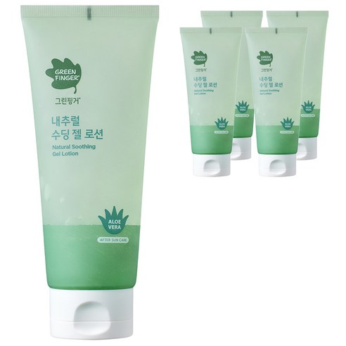 그린핑거 내추럴 수딩 젤 로션, 5개, 150ml