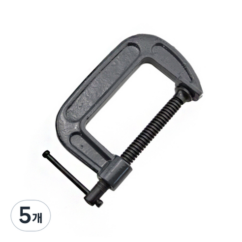 OON 목공 C형 클램프 75mm, 5개