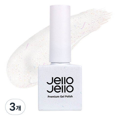 젤로젤로 프리미엄 젤 폴리쉬 10ml, JG-07 화이트스텔라, 3개