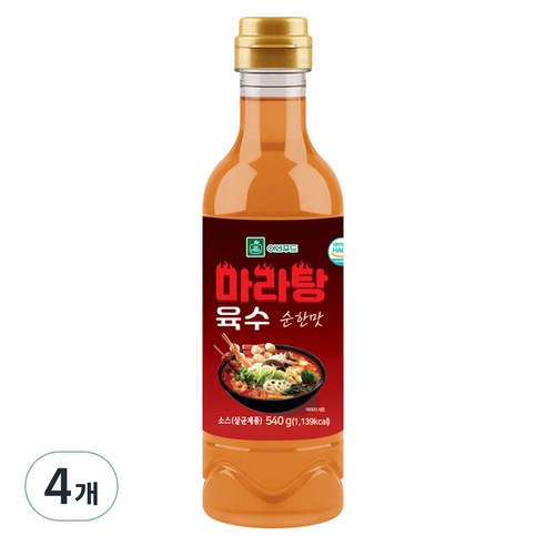 이엔푸드 마라탕 육수 순한맛, 470ml, 4개