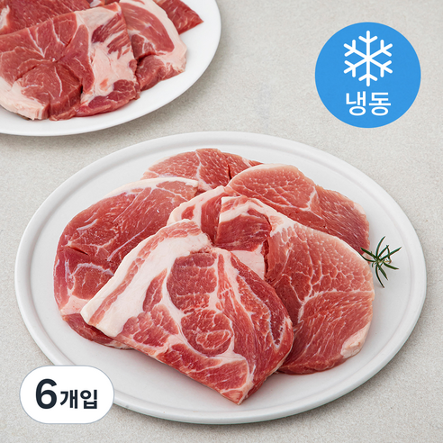 굿미트찹 미국산 돈목전지 왕목살 구이용 (냉동), 500g, 6개입