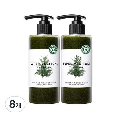 원더바스 슈퍼 베지톡스 클렌저 그린, 200ml, 8개