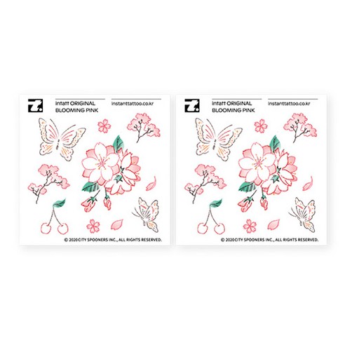 인스턴트 타투, 블루밍 핑크, 2개
