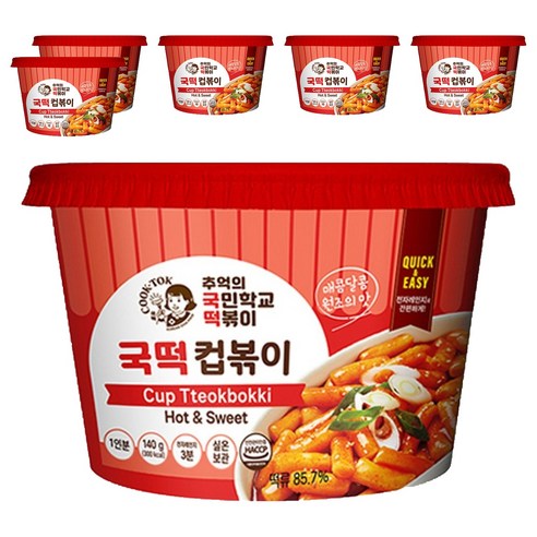 국떡 컵볶이, 140g, 6개
