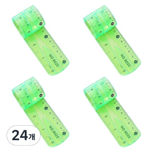 바코젤 플라스틱 다용도 말랑자 30cm, 그린, 24개