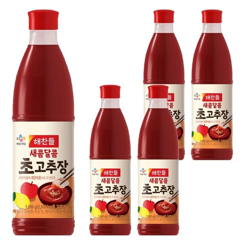 해찬들 새콤달콤 초고추장, 1050g, 5개