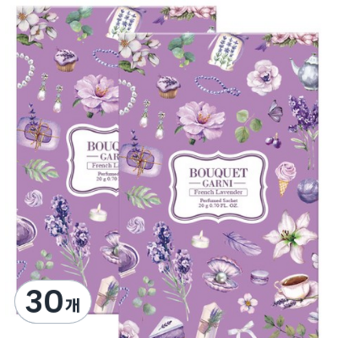 부케가르니 퍼퓸드 샤쉐 프렌치라벤더, 20g, 30개, 꽃향