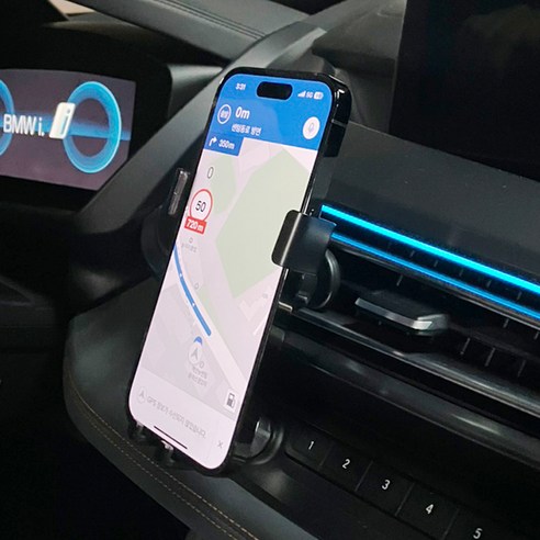 뱀스컴퍼니 차량용 휴대폰 중력 거치대 송풍구형, 블랙, 1개