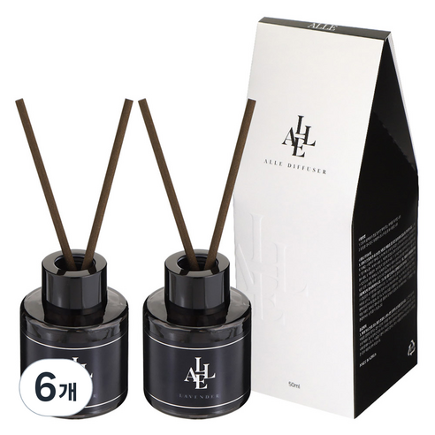 알레 블랙 디퓨저, 6개, 50ml, 라벤더